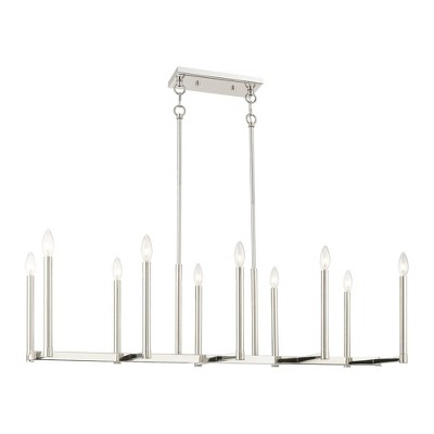 Livex Lighting Alpine 10 - Light Chandelier in  Polished Nickel
