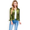 Anna-Kaci Women's Button-Up Velvet Jacket with Chest Pockets - 2 of 4