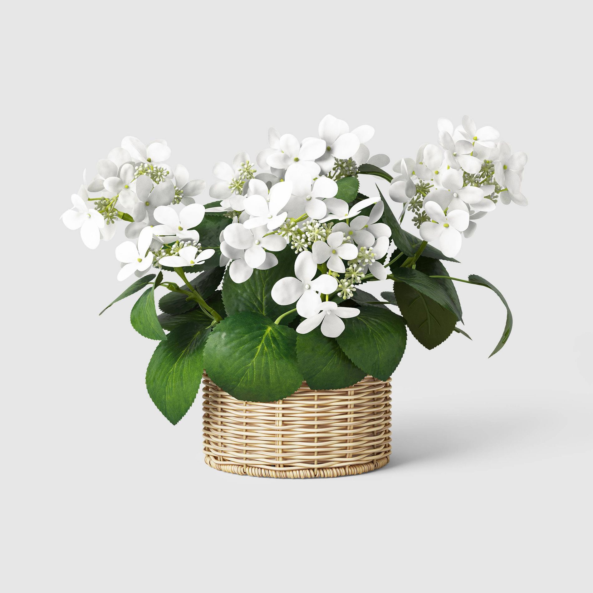 13.5" Potted Hydrangea Outdoor Patio Tabletop Artificial Plant - Threshold™ designed with Studio McGee