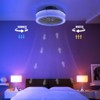 Ludomide RGB Low Profile Ceiling Fans, 15.7" Modern Bladeless Ceiling Fans Flush Mount Ceiling Fans for Bedroom Kids Room Party - 4 of 4