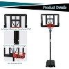 Portable Basketball Hoop 5.2-10FT Adjustable Basketball Goal System, 44 Inch Outdoor Hoop & Goals for Kids, Youth, and Adults in Backyard - 3 of 4