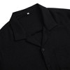 Men's Casual Cuban Shirts Silk Like Short Sleeve Button Down Shirt - 4 of 4