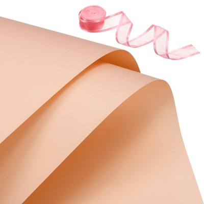 Unique Bargains Waterproof Decorative Smooth Touch Elegant Gift Wrap with Ribbon Tape 20 Pcs