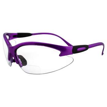 Global Vision Eyewear Contender Safety Motorcycle Glasses with +2.5 Bifocal Clear Lenses
