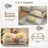 Garvee Twin Daybed with Trundle,Day Bed with LED Lights & Charging Station, Metal Bed Frame with Pull Out Trundle for Living Room, Small Spaces - 3 of 4