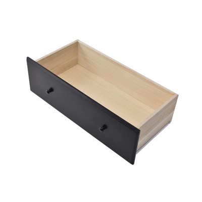 Isabela Black Solid Pine Wood 4 Drawer Chest Dresser