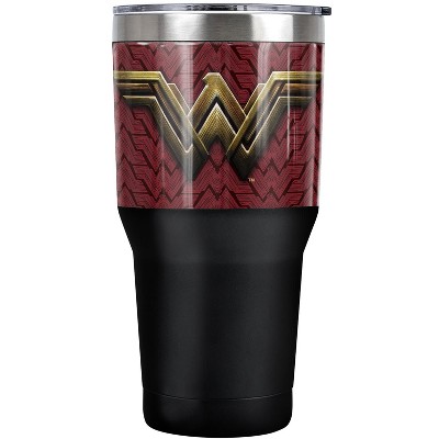 Justice League Wonder Woman Logo Steel Tumbler 30oz Coffee Travel Mug