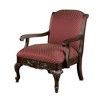 Fabric Arm Chair with Hand Carved Details, Generous Proportions, and Solid Wood Construction - 4 of 4