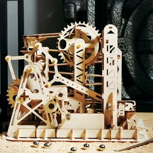 ROBOTIME 3D Wooden Jigsaw Puzzle Marble Run Model Kits Birthday Gift for Teens and Adults, Unique Holiday Gifts, Decorations, Beige, 9.9"*8.9"*8" - 1 of 4
