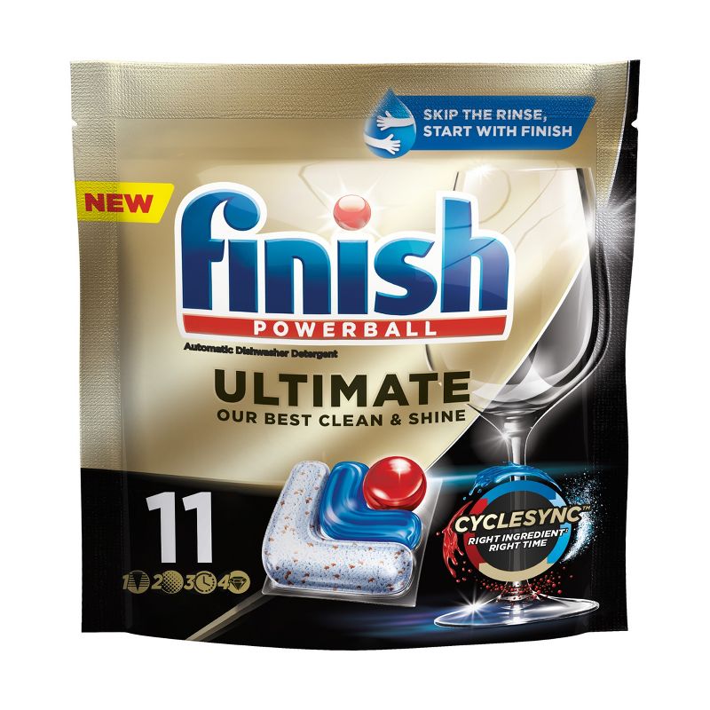 Finish Ultimate Dishwasher Detergent Tabs with CycleSync Technology, 1 of 15