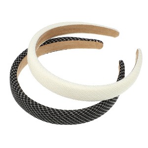 Unique Bargains Women's Anti Slip Fashion Pastoral Stripe Headbands 0.87" Wide 2 Pcs - 1 of 4