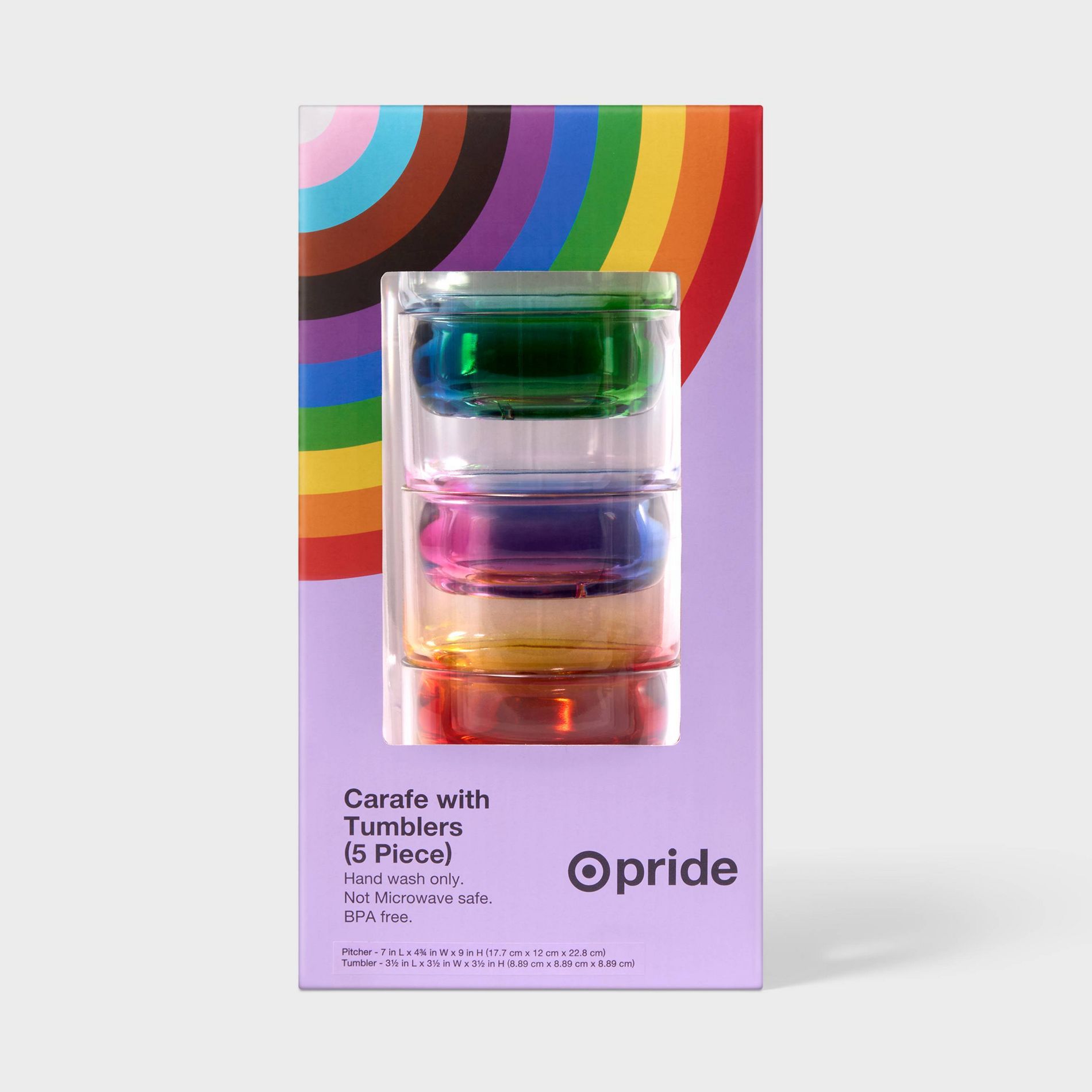 Pride 5pc Pitcher and Tumbler Set