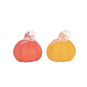 Transpac Glass Harvest Pumpkin Set of 2 Fall/Harvest Home Decorations - 1 of 1