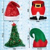 6 Pieces Christmas Santa Hat Funny Novelty Christmas Tree Cap for Party Costume Accessories Props - 2 of 4
