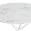 Fontoi Dining Tables, Round Dining Table with Crossed Legs, Occasional Table with 2 Removable Marbled Top for Kitchen, White, 47.24"*29.53"*47.24" - 3 of 4