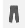 Deux par Deux Boy Stretch Jacquard Pants Grey Herringbone - 3 of 4