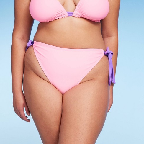 Pink and hot sale purple bikini