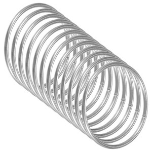 Unique Bargains Metal Electroplating Macrame Crafting Crafts Hoop 12 Pcs - 1 of 4