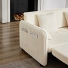 66" Corduroy 3-in-1 Sleeper Sofa Bed with Pillows & Side Pockets - 3 of 4