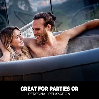 SereneLife 6-Person Inflatable Round Hot Tub Spa with LED Lighting