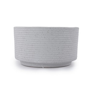 SpassWay 11" Dia Outdoor Indoor Ceramic Planter Pot Decorative Planter with Drainage Hole Patio Flower Pot - 1 of 4