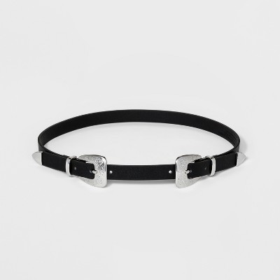 black buckle belt