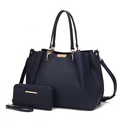 MKF Collection Kane Vegan Leather Women’s Satchel Bag with Wallet by Mia K