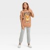 Girls' Pokémon Eevee Oversized Hooded Sweatshirt - Brown - image 4 of 4