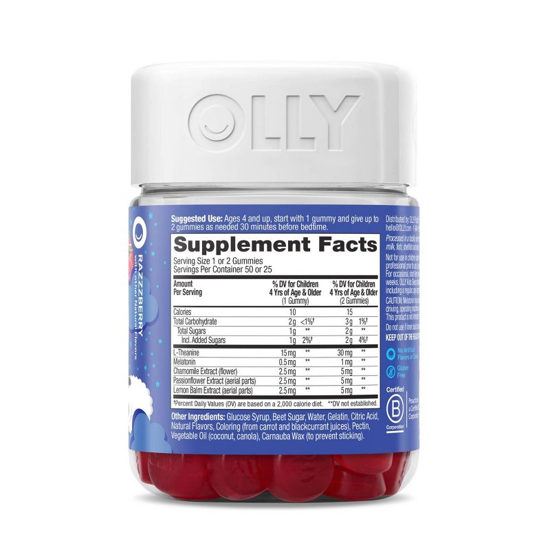 OLLY Kids 0.5 Melatonin Sleep Support Gummies - Raspberry, 3 of 11