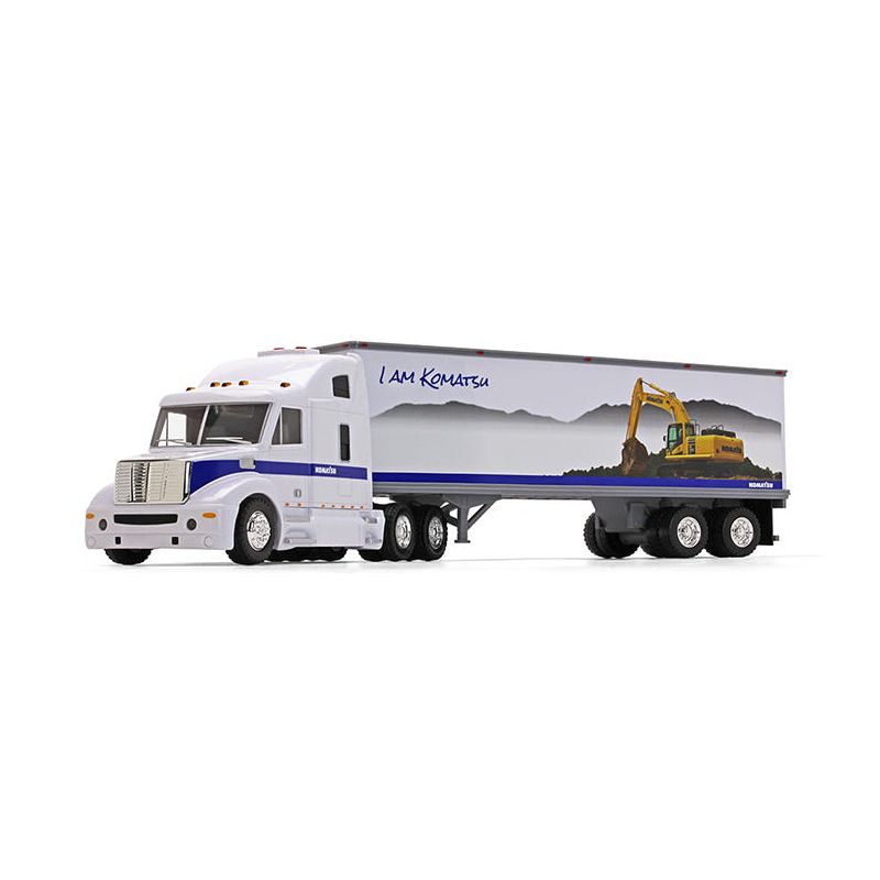 First Gear 1/24 Plastic Tractor Trailer with Lights & Sounds, Komatsu Semi 70-0585, 1 of 5