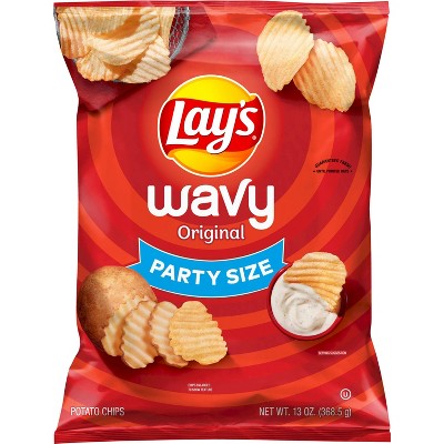 Lay's Wavy Original Party Size Potato Chips - 13oz