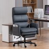 DYHOME PU Leather Cross-legged Office Chair with Flip-up Arms and Headrest, High-Back Ergonomic Executive Chair with Footrest and Side Pockets - 4 of 4