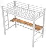 YOOCOZZ Metal Gaming Loft Bed with Desk, USB Ports and Remote LED Light - 3 of 4