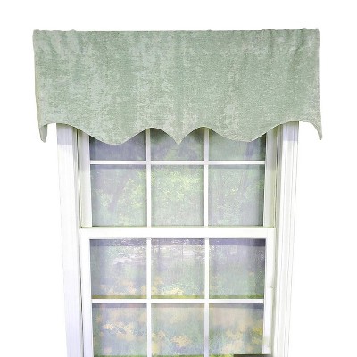RLF Home Velveteen Regal 3" Rod Pocket Lining Luxurious and Elegant Window Treatment Valance 50" x 17" Mint