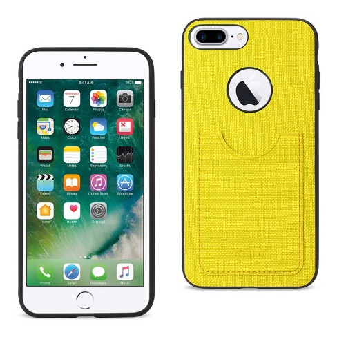 Reiko Iphone 8 Plus/ 7 Plus Anti-slip Texture Protector Cover With Card  Slot In Yellow : Target