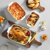 Angel Sar Ceramic Casserole Dishes Set of 3, Rectangular Baking Pans for Oven, Deep Lasagna Pan Bakeware with Handles, Microwave, Dishwasher Safe - 2 of 4