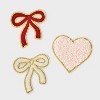 Heart and Bows Patch Set 3pc - Universal Thread™ Multicolor - 2 of 2