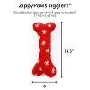 ZippyPaws, Holiday Jigglerz Festive Bone Dog Toy, 1 Count - 2 of 4