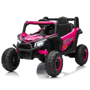 12V Kids UTV Ride-On Truck w/ Remote - 4WD/2WD Switchable, EVA Tires, Bluetooth, LED Lights (Ages 3-8, 133lbs Capacity) - 1 of 4