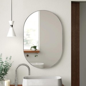 20 x 28 Inch Metal Oval Mirror,  Metal Framed Mirror Vanity Mirror Dressing Mirror, for Bathroom, Living Room, Bedroom Wall Decor - 1 of 4