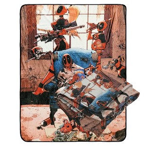 Bazillion Dreams Marvel Deadpool Family Fleece Softest Comfy Throw Blanket For Adults & Kids, Measures 60 X 45 Inches - 1 of 4
