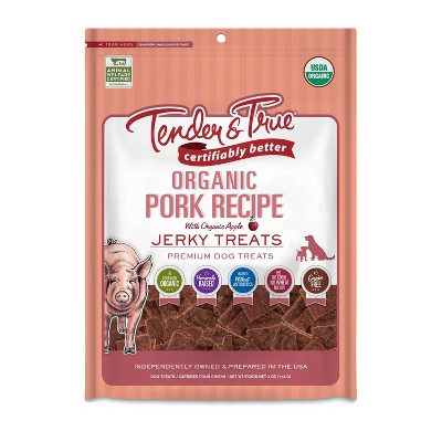 Tender & True Organic Pork Recipe Jerky Dog Treats - 4oz