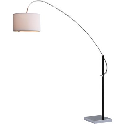 Safavieh Lyra 111" Black and Chrome Adjustable Arc Floor Lamp