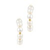 Adornia Tarnish Resistant 14k Gold Plated Pearl Huggie Hoops - 4 of 4