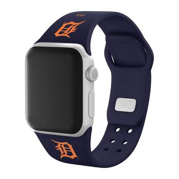 MLB Detroit Tigers Apple Watch Compatible Silicone Band - Blue
