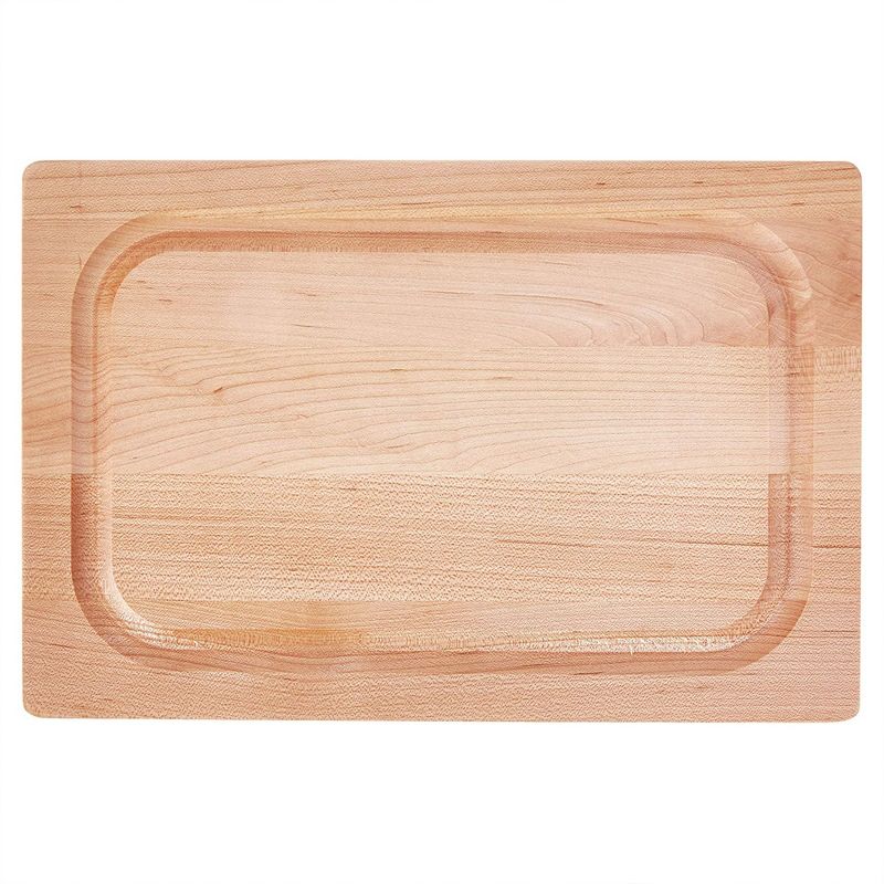 John Boos Small Chop-N-Slice Maple Wood Cutting Board for Kitchen, Reversible Edge Grain Square Butcher Boos Block, 4 of 7