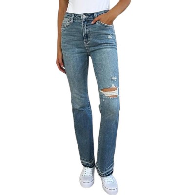 Women's Destroy & Released Hem Bootcut Jeans - Judy Blue