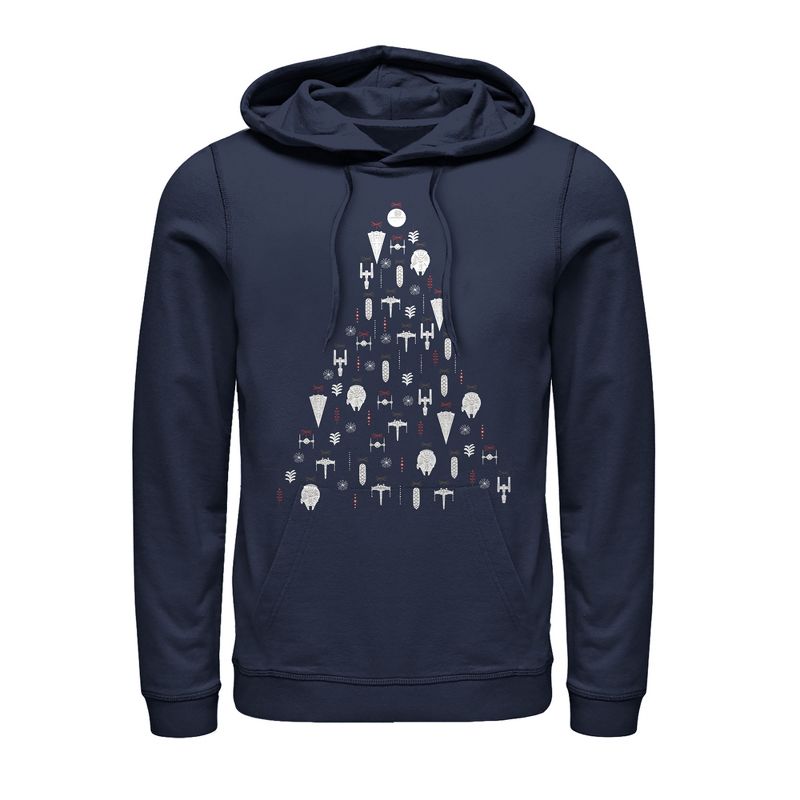 Men's Star Wars Christmas Galactic Ornaments Pull Over Hoodie, 1 of 5