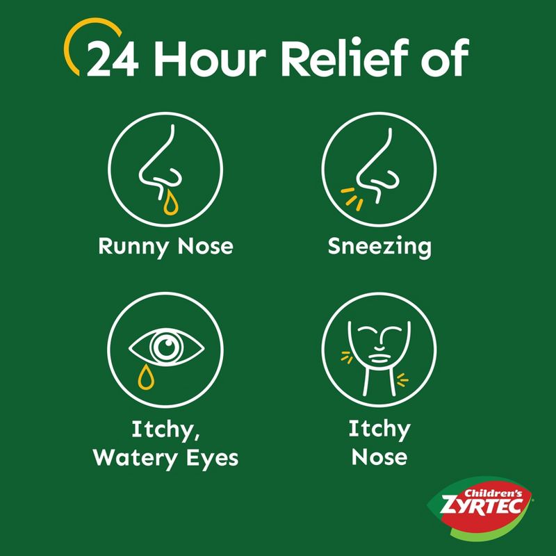 Children's Zyrtec 24 Hour Allergy Relief Syrup - Bubble Gum - Cetirizine - 4 fl oz, 5 of 13