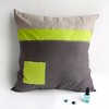 Slickblue Knitted Fabric Decorative Pillow Cushion - Stylish Patchwork Floor Pillow, 19.7x19.7 inches, 4 Color Options - 4 of 4
